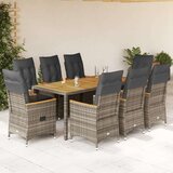  9-dijelni vrtni blagovaonski set sivi od poliratana | shoptok.hr