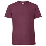 Fruit Of The Loom Burgundy Men's T-shirt Iconic 195 Ringspun Premium | Shoptok.si