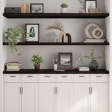 vidaXL Zidna polica tamnosmeđa 160x60x(2-4) cm od obrađene hrastovine | shoptok.hr