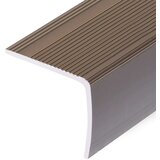  Obrobe za stopnice L-oblike 5 kosov aluminij 100 cm rjave | Shoptok.si