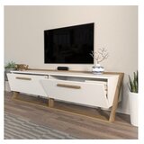 Hanah home astrid white walnut polica za tv