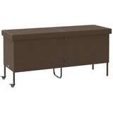 Vrtna kutija za pohranu s kotačima smeđa 160x55x75 cm poliratan | Eponuda.com