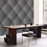  Foto tapeta - Grey symmetry - geometric pattern in concrete pattern with light joints 100x70 Vodootporna | shoptok.hr