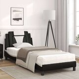  Krevet s madracem crno-bijeli 80 x 200 cm od umjetne kože | shoptok.hr