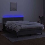  Box spring s madracem LED tamnosivi 140x190 cm tkanina | shoptok.hr