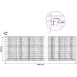  Gabion s žicom debljine 5 mm i mrežom 5x10 cm 900x10x100 cm - 10 cm 100 cm 900 cm | shoptok.hr