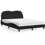 The Living Store Postelja z vzmetnico črna 120x200 cm umetno usnje - Postelja, (21611588) | Shoptok.si