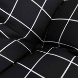  Jastuci za vrtnu klupu 2 kom crni karirani od tkanine Oxford | shoptok.hr