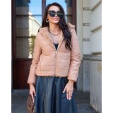 Resti Double-sided women's jacket with fur in light brown | Shoptok.si