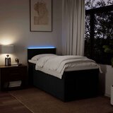 vidaXL Krevet s oprugama i madracem crni 90x200 cm od tkanine | shoptok.hr