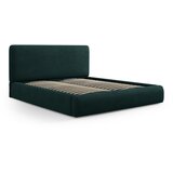 Cosmopolitan Design Tamno zeleni tapecirani bračni krevet s prostorom za odlaganje s podnicom 160x200 cm Colonel – Cijene