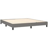  Box spring postelja z vzmetnico LED temno siva 160x200 cm blago, (20789416) | Shoptok.si