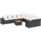 vidaXL 11-dijelni set vrtnih sofa od poliratana s jastucima crni | shoptok.hr