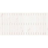 vidaXL Stensko posteljno vzglavje belo 127,5x3x60 cm trdna borovina | Shoptok.si
