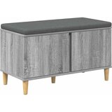  Klupa za hodnik s jastukom Sivi Sonoma 80 x 38 x 46 cm | shoptok.hr