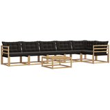  Set vanjskih sofa 7 kom. Bijela i crna | shoptok.hr