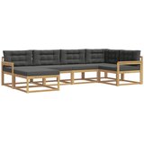  Set vanjskih sofa s jastukom 5 pcs Bijela i antracit Poliester | shoptok.hr