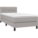  Krevet box spring s madracem LED svjetlosivi 80x200 cm tkanina | shoptok.hr