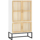 Maison Chic Visoka omara - Komoda - Predalnik bela 70x35x125 cm inženirski les, (21722137) Cene