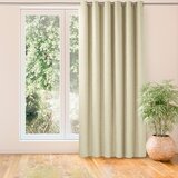  Curtain MILANA color beige style classic silver silver metal eyelets chenille 140x175 HOMEDE | shoptok.hr