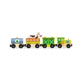 Janod lesena igrača lokomotiva farm