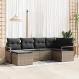  Set sofe 6 kom. Siva poliratan 232 x 122 x 85 cm | shoptok.hr