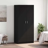  Ormar crni 80 x 52 x 180 cm od konstruiranog drva Cijene