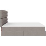  Otomanski okvir kreveta s madracima smeđesivi 200x200cm tkanine | shoptok.hr