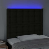  LED posteljno vzglavje črno 80x5x118/128 cm blago, (20954440) | Shoptok.si