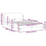 vidaXL Posteljni okvir z vzglavjem bel 140x190 cm umetno usnje | Shoptok.si