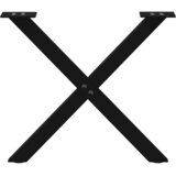 Noge za klub stolić u obliku slova X, 2 kom, crne, 50 x (42-43) cm, čelik | shoptok.hr