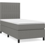 Maison Chic Box spring postelja - Vzmetna postelja z vzmetnico temno siva 90x190 cm blago SL163, (21909812) | Shoptok.si