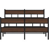  Metalni okvir kreveta bez madraca smeđa boja hrasta 160x200 cm | shoptok.hr