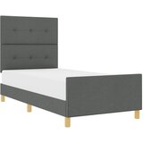 vidaXL Postelja Temno Siva 90x200 cm Tkanina, (22051500) Cene