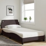 Krevet s madracem Dover tamnosmeđi 100 x 200 cm od tkanine | shoptok.hr