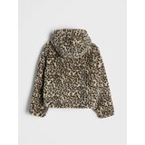 Sinsay Kratka jakna s krznenim efektom i leopard uzorkom | shoptok.hr