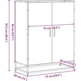 vidaXL Ormarić za cipele Sivi Sonoma Konstruirano drvo i metal | shoptok.hr