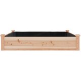  Povišena vrtna gredica s oblogom 120x120x25 cm masivna jelovina | shoptok.hr