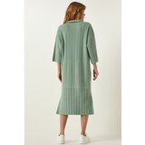  Women's Water Green Polo Neck Oversize Knitwear Dress | Shoptok.si