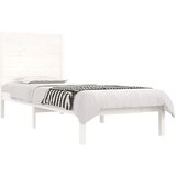  Okvir za krevet od masivnog drva bijeli 75 x 190 cm mali | shoptok.hr