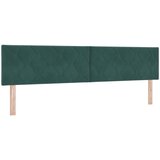 vidaXL Vzglavje z diamantnim blokovnim dizajnom temno zeleno 200 cm iz žameta, (22049157) | Shoptok.si