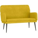  Klupa žuta 108 x 79 x 79 cm baršunasta | shoptok.hr