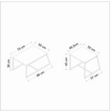 Hanah home Set stočića Minimal White Black | Eponuda.com