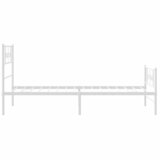  Metalni okvir kreveta uzglavlje i podnožje bijeli 107x203 cm | shoptok.hr