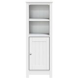 vidaXL Kopalniška omarica BERG bela 40x34x110 cm trdna borovina | Shoptok.si