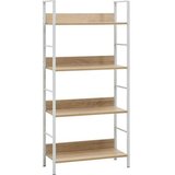  Knjižna polica 4-nadstropna hrast 60x27,6x124,5 cm iverna pl. | Shoptok.si