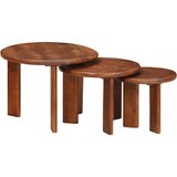  Mize za kavo z gnezdenjem 3 pcs Medeno rjava Masiven les manga, (5000120333) | Shoptok.si