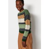 Trendyol Mint Soft Textured Color Block Knitwear Sweater Cene