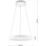 Orion led prigušiva luster na sajli kolk LED/40W/230V 2700/3000/4000K prečnik 40 cm bela | Eponuda.com