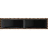  Vrtna sadilica s 2 posude smeđa 90 x 20 x 40 cm od poliratana | shoptok.hr